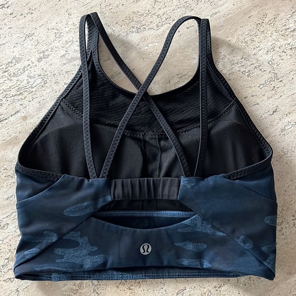 Lululemon Long Line Mesh High-Neck Sports Bra Size 4 - Picture 1 of 6